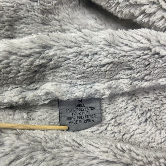 Johnny Was Pete Greta Vest Full Zip Faux Suede Sherpa Fur Gray M Pockets Western - Picture 12 of 14